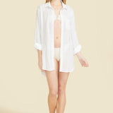 SITANO Swimwear Positano Shirt Dress - White