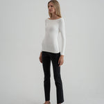 Soft Animal Boatneck Top, Black