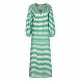 Sunshine Tienda® Dresses Green and White Stripe Sienna Dress