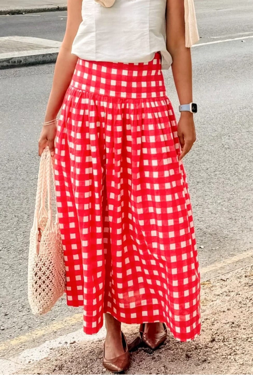 The Malabar Collective Skirt The Tessa Skirt - Red