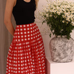 The Malabar Collective Skirt The Tessa Skirt - Red