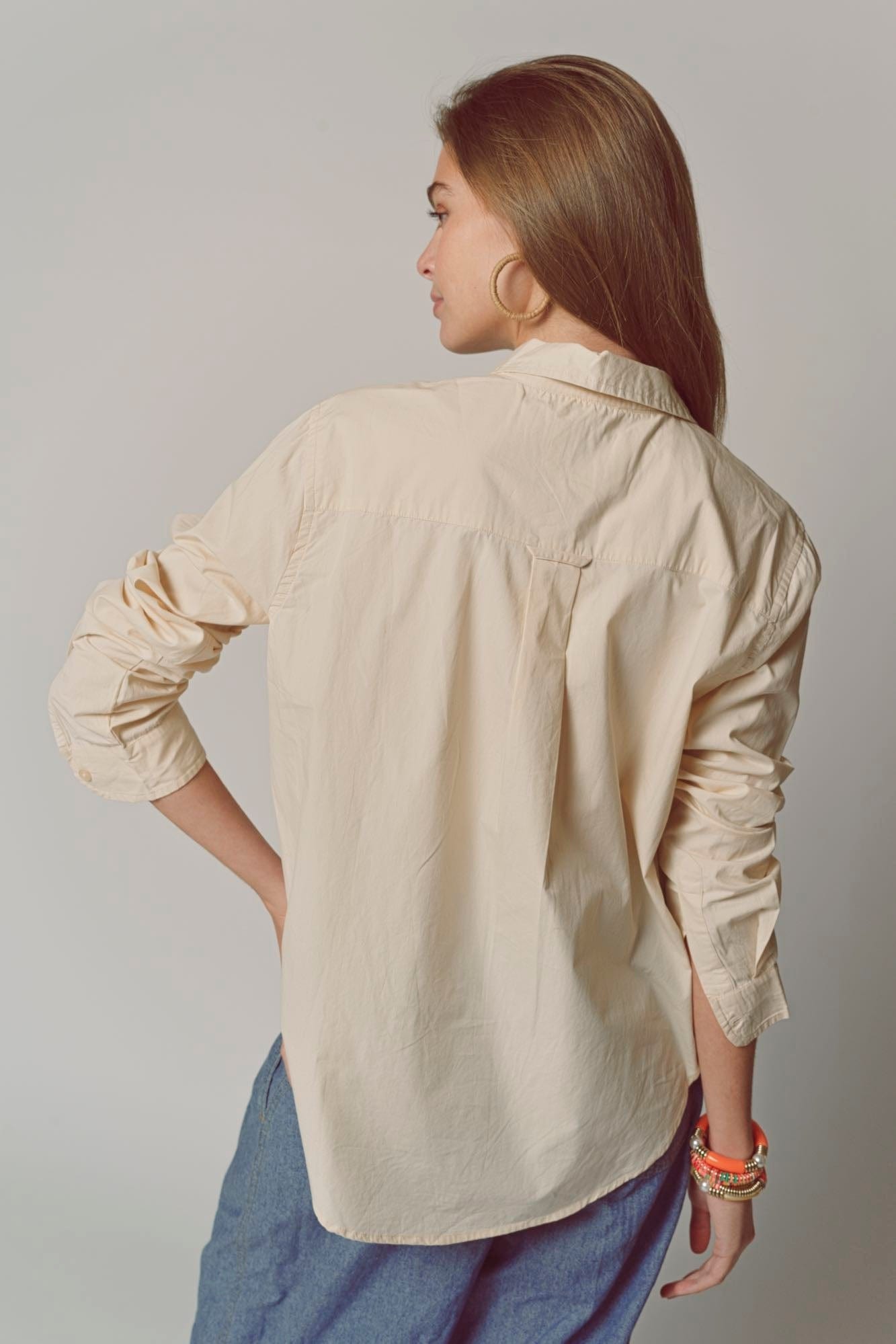The Shirt Color Core Long Sleeve Shirts The Super Relaxed Boyfriend in Cotton