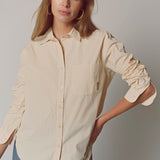 The Shirt Color Core Long Sleeve Shirts Sand / XXS The Super Relaxed Boyfriend in Cotton