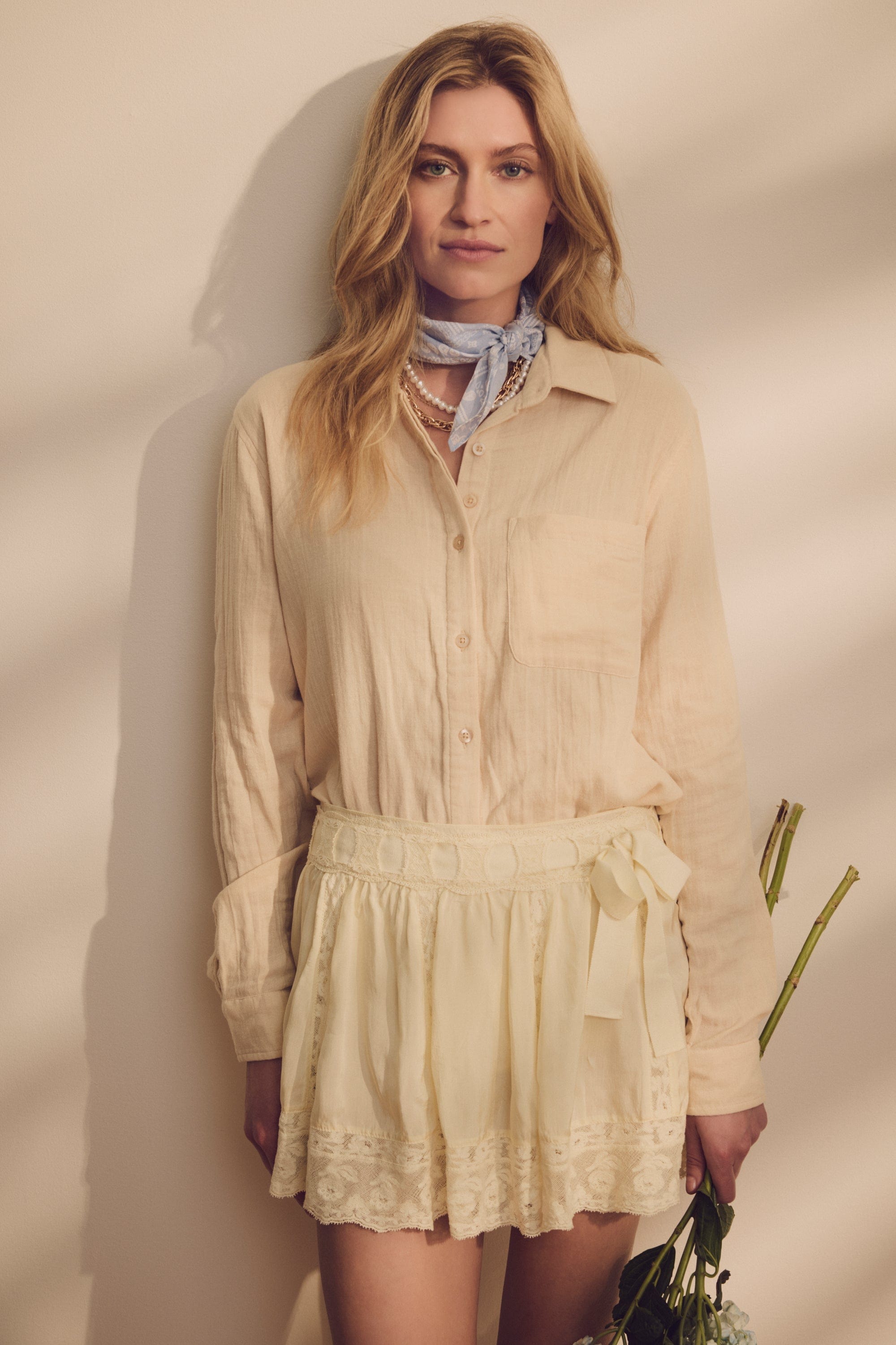 The Shirt Color Core Long Sleeve Shirts The Super Relaxed Boyfriend Shirt in Gauze