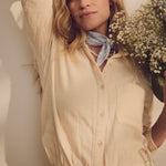 The Shirt Color Core Long Sleeve Shirts The Super Relaxed Boyfriend Shirt in Gauze