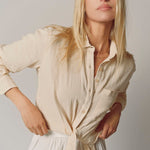 The Shirt Color Core Long Sleeve Shirts Sand / XXS The Super Relaxed Boyfriend Shirt in Gauze