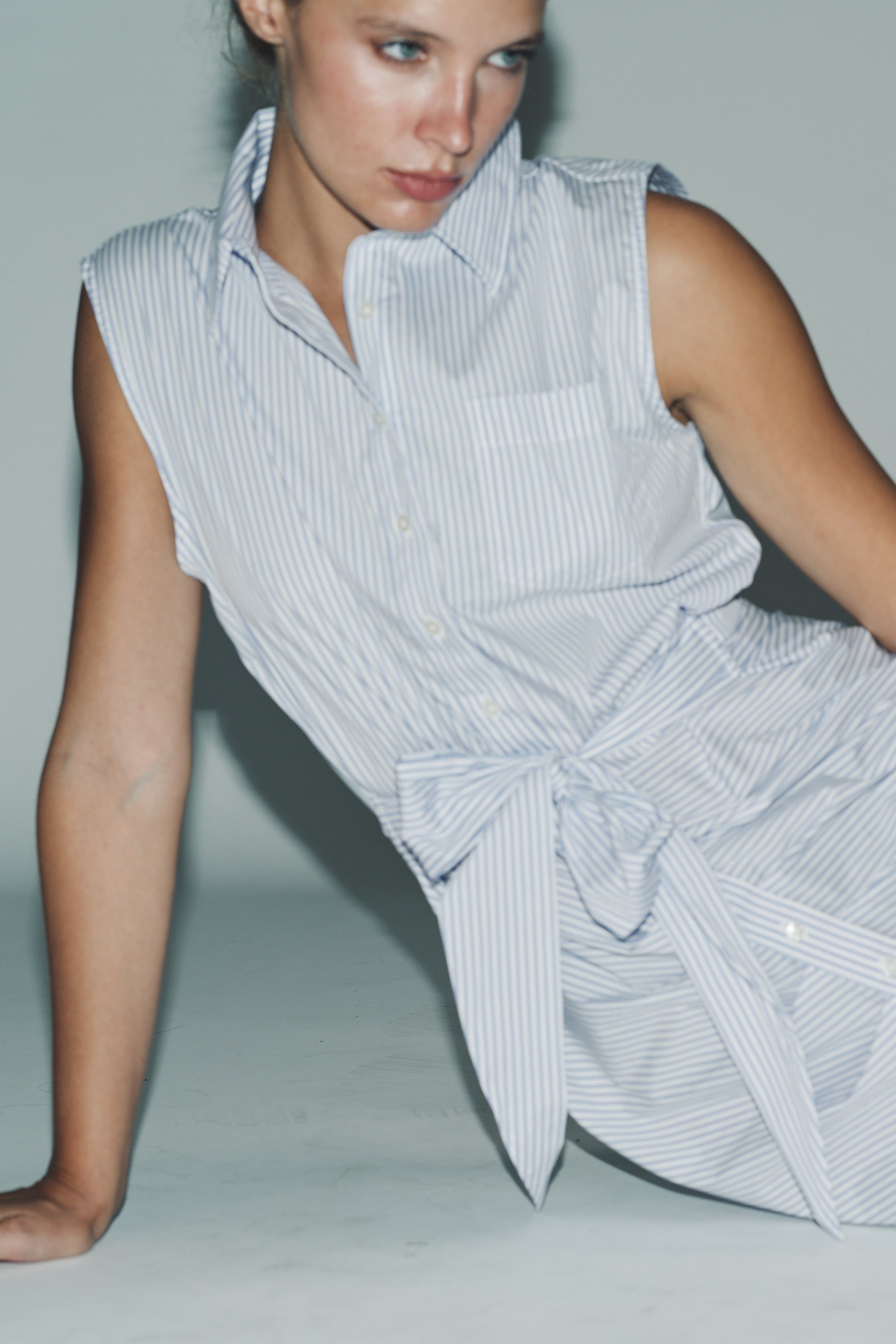 The Shirt Dresses The Sleeveless Wrap Front Dress