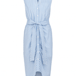 The Shirt Dresses Blue/White / XXS The Sleeveless Wrap Front Dress