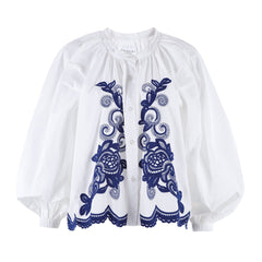 The Shirt Long Sleeve Shirts Navy Detail / XS The Minka Shirt