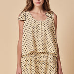 The Shirt Sleeveless Shirts Cream polka dot / XS The Jess Shirt