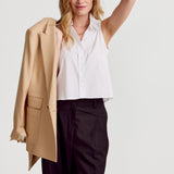 The Shirt Tops The Boxy Cropped Sleeveless Shirt