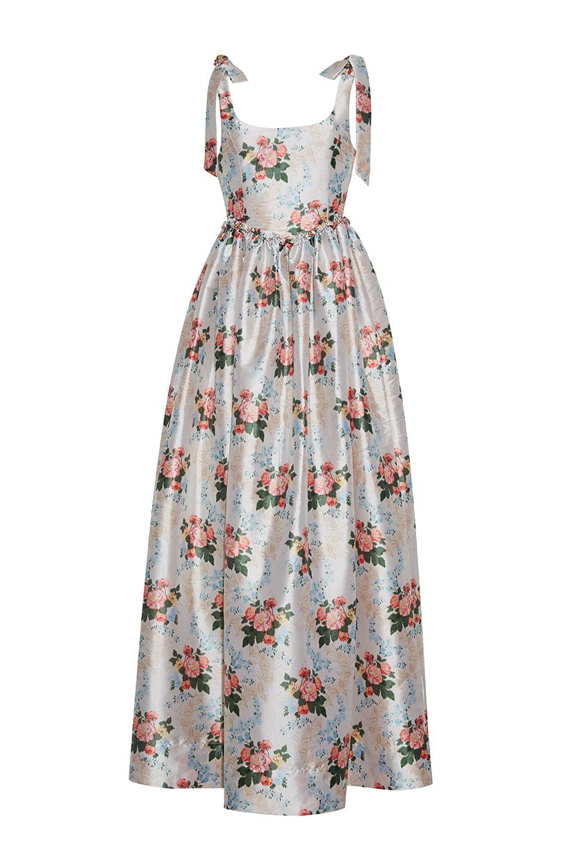 The Marie Dress in Floral Brocade