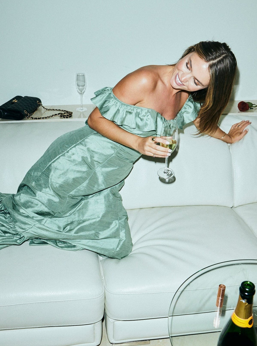 The Camille Dress in Sage