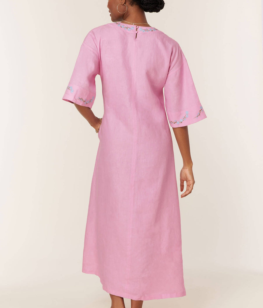 The Kepez Kaftan Dress - Linen - Aster